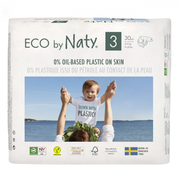 Органічні підгузники Eco by Naty Розмір 3 (4- 9 кг) 30 шт