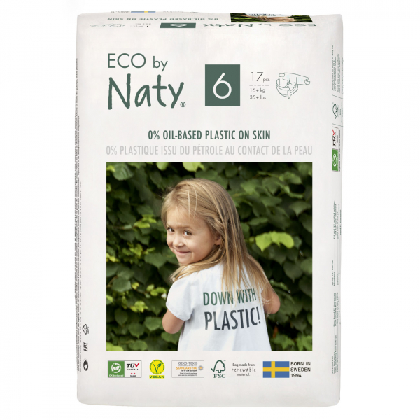 Органічні підгузники Eco by Naty Розмір 6 (16+ кг) 17 шт