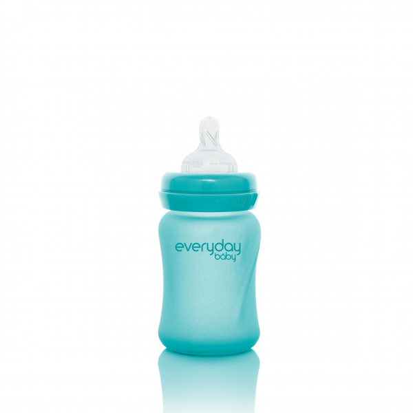Скляна термочутлива дитяча пляшечка Everyday Baby (150 мл) бірюзовий