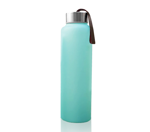 Скляна пляшка для води з силіконовим захистом Everyday Baby (400 мл) м'ятний