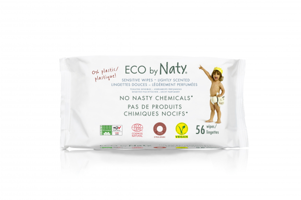 Дитячі вологі серветки  “ECO BY NATY” З легким запахом 56 шт