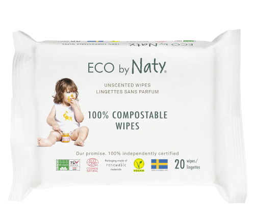Дитячі вологі серветки  “ECO BY NATY” Без запаху  20 шт