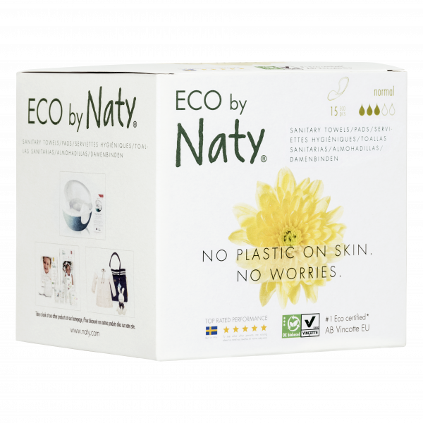 Одноразові гігієнічні жіночі прокладки ECO BY NATY 15 шт