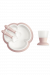 Дитячий набір для годування Baby Bjorn (чашка + тарілка + ложка і виделка) рожевий
