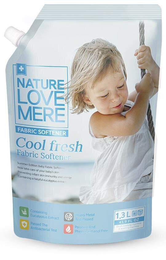 Кондиціонер для дитячого одягу Nature Love Mere "Прохолодна свіжість", 1,3 л (м'яка упаковка)