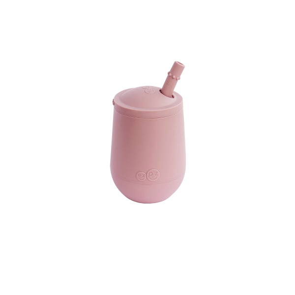 Чашка у наборі з кришкою та соломинкою EZPZ (рожева)
