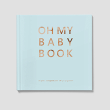 Книга-альбом Oh My Baby Book для хлопчика російською мовою (блакитний)