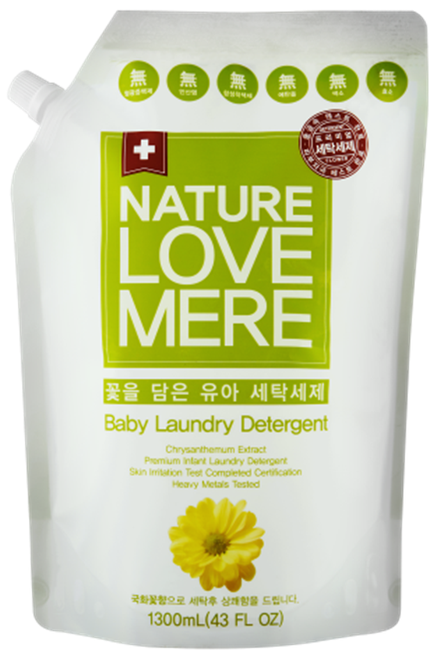 Гель для прання дитячого одягу Nature Love Mere "Екстракт хризантеми", 1,3 л (м'яка упаковка)