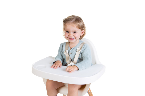 Столик до стільця для годування Childhome Evolu із силіконовим підносом (white)