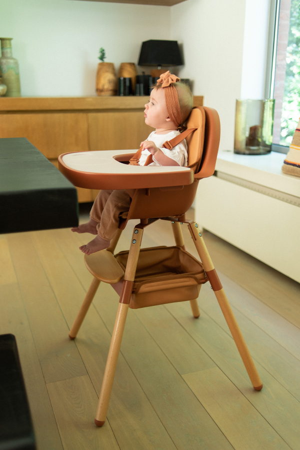 Столик до стільця для годування Childhome Evolu із силіконовим підносом (rust)